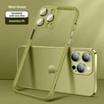 thumbnail image 1 of Custom Color Phone Edge Frame Bumper Phone Case for iPhone 15 14 Plus 13 12 11 Pro Max Matte Plating Shockproof Lens Glass Cover 14 Plus Pure Green, 1 of 6