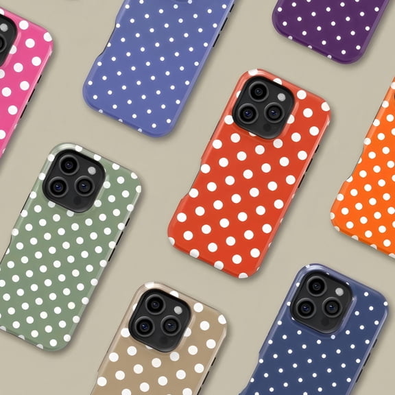 Custom Color Polka Dot Case for iPhone Samsung Retro Spot Pattern