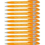 Custom Colored Ink Pens Soft-touch | Neon Ink Colors | Personalized Imprinted Message of Choice - 12 pcs/pack