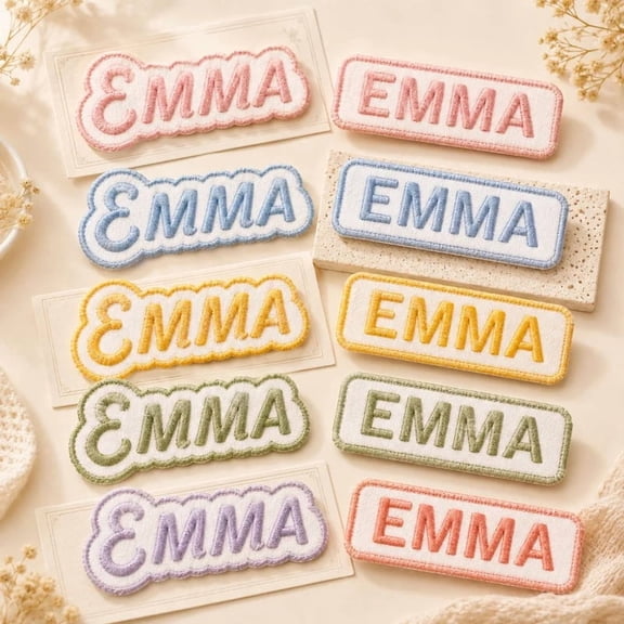 Custom Colorful Name Patches Embroidered, 1Pc Embroidery Name Patch | for Clothes,Backpacks,Pets,Daycare & Work Shirts,Gifts