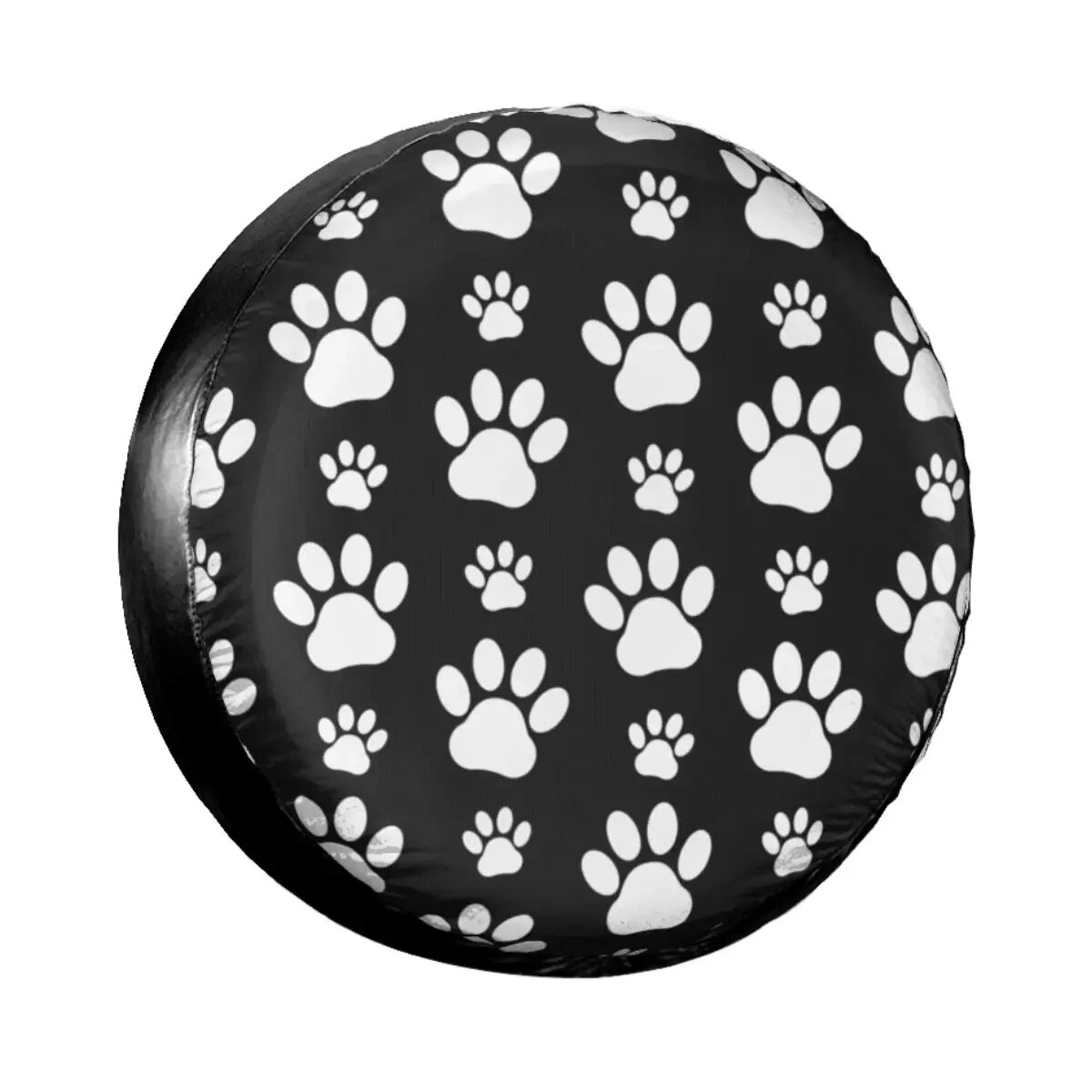 Custom Colorful Paws Pattern Spare Tire Cover for Jeep Hummer Dog Paw