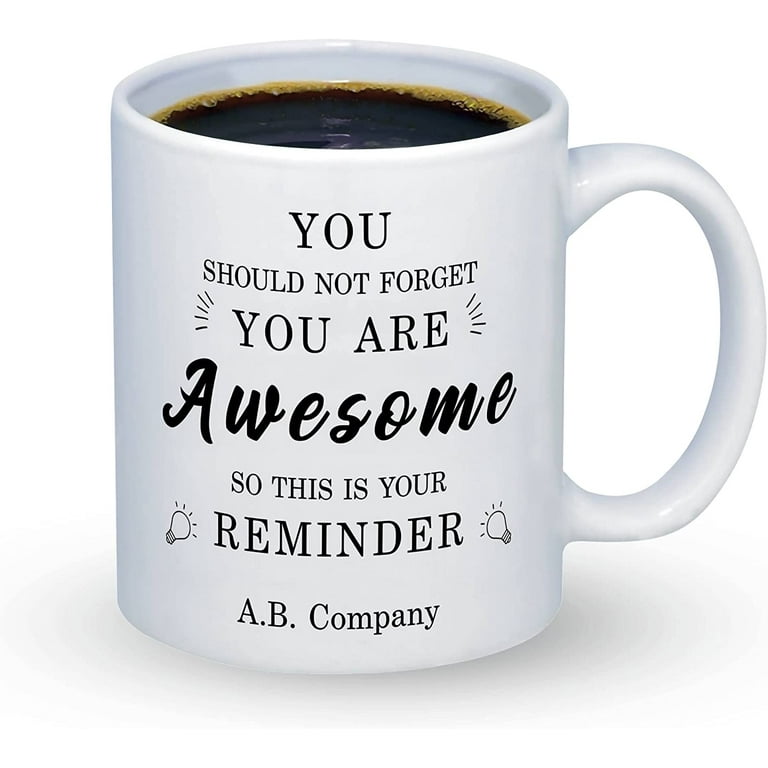 Custom Company Name Employee Appreciation Day 2022 Coffee Mug, You Are Awesome Business Gifts for Employees, Thanksgiving Kudos Cups Bulk