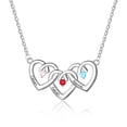 thumbnail image 1 of Mementos Personalized Family Women's (Mother's) Necklace Sterling Silver with 3 Name & Birthstone, 1 of 6