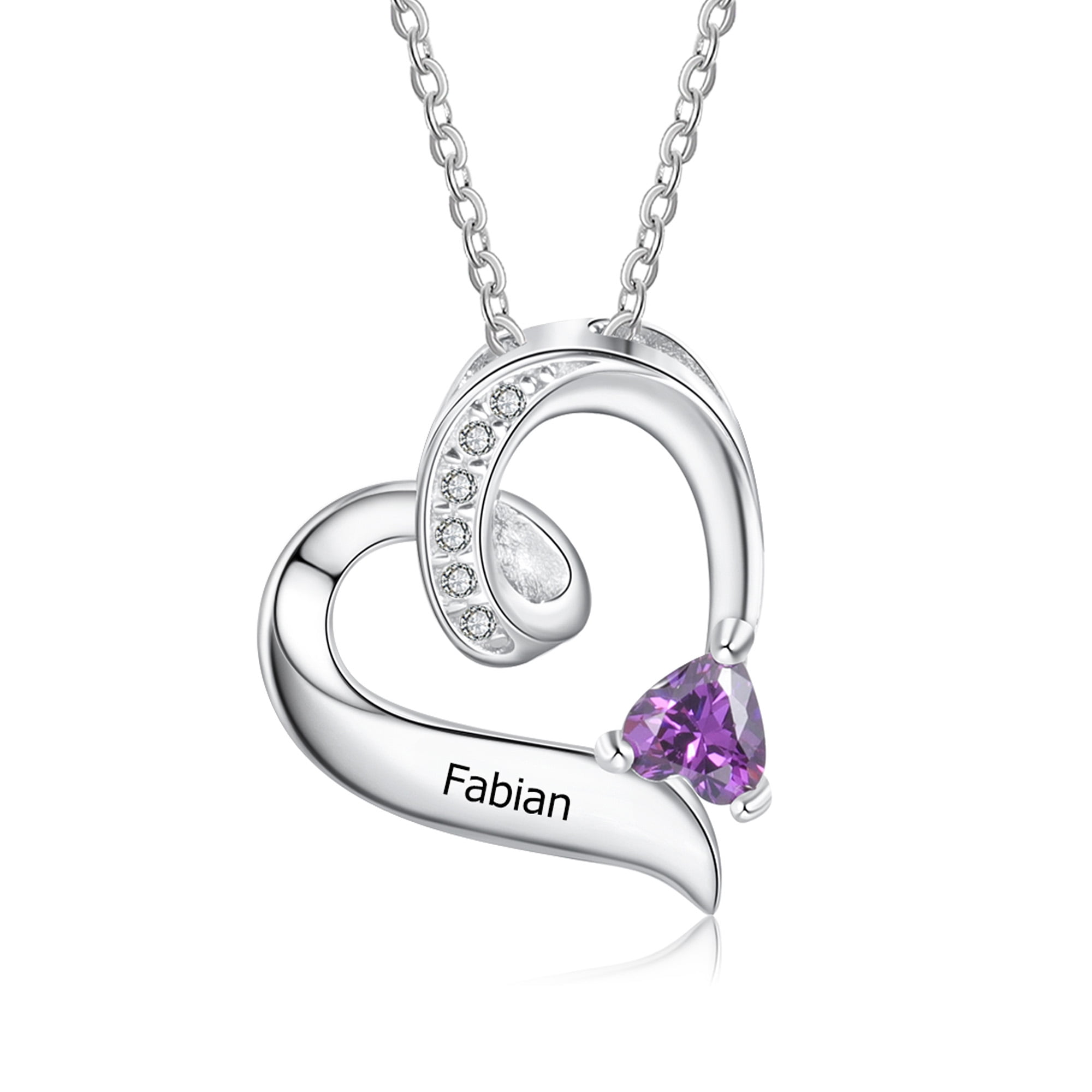 Mementos USA Custom Family Women's Necklace with Birthstone Name-Mother's Day Gift