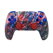 Custom Controllerzz Custom Wireless Controller Compatible with PS5 - Multiple Designs Available Glacier Burn & Blue Chrome Inserts
