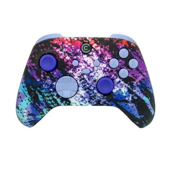 Custom Controllerzz Designer Series Custom Wireless Controller for PC, Windows, Series X/S & One - Multiple Designs Available (Digital Mirage & Light Violet Inserts)