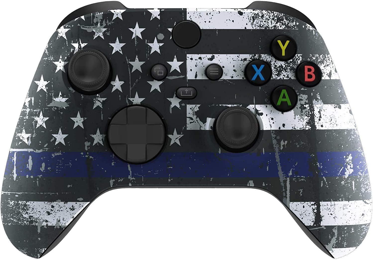 Custom Controllerzz Modded Wireless Controller for Microsoft Xbox Series X/S & Xbox One - Compatible With All Shooting Games - Rapid Fire, Dropshot, Akimbo & More (X/S Blue Line)