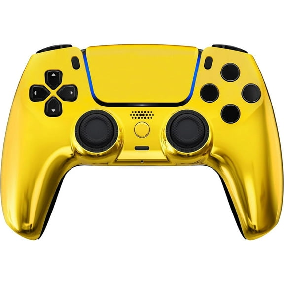 Custom Controllerzz Modded Wireless Custom Controller for PS5 - Compatible With All Shooting Games - Rapid Fire, Dropshot, Akimbo & More (Gold)