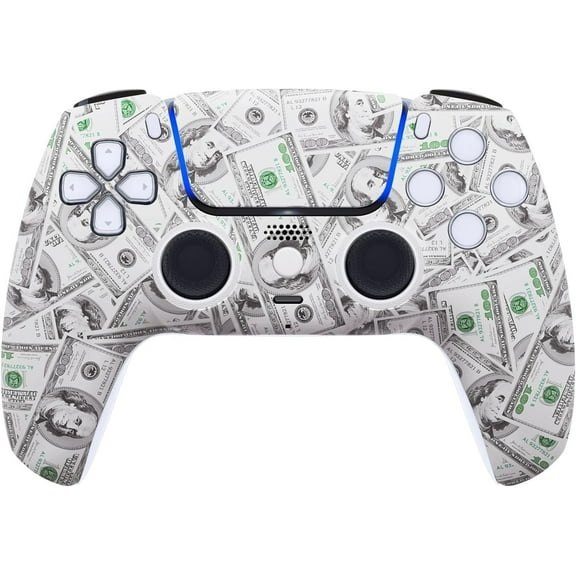 Custom Controllerzz Modded Wireless Custom Controller for PS5 - Compatible With All Shooting Games - Rapid Fire, Dropshot, Akimbo & More (Money)