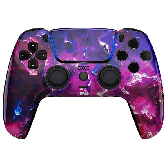 Custom Controllerzz Wireless Controller Compatible with PS5 - Multiple Designs Available (Purple Magma)