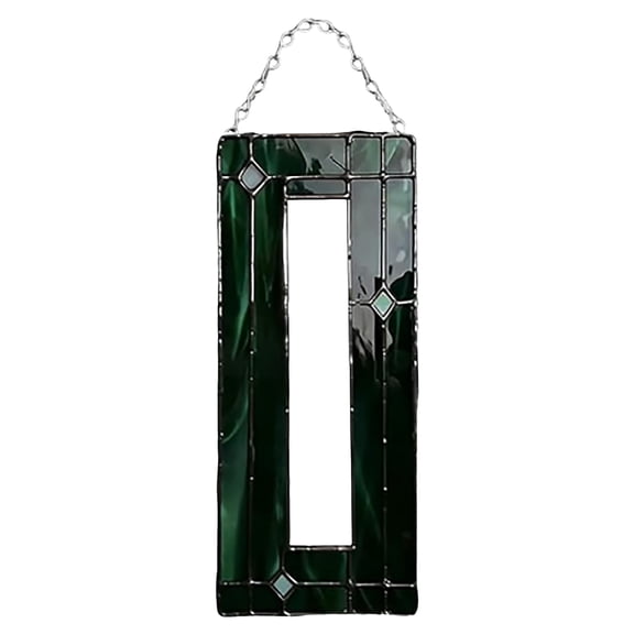 Artistic Stained Glass Photobooth Picture Frame Handcrafted Vertical Hanging Design with Copper Foil for Photo Strip Displays