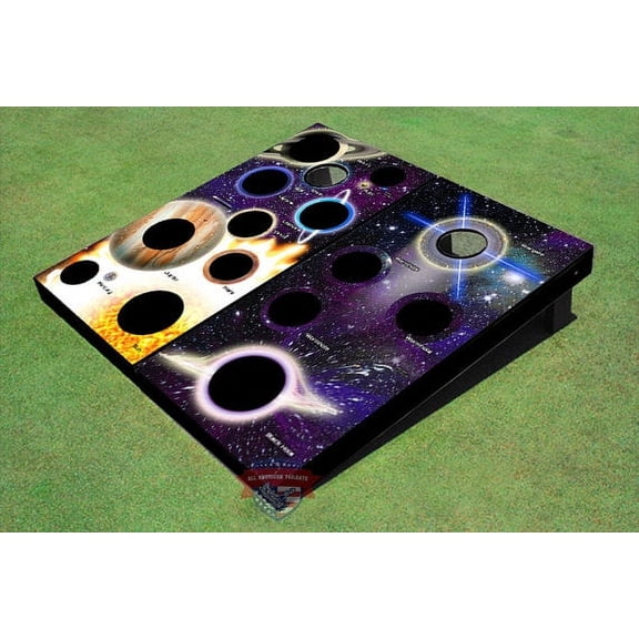 Custom Corn Hole Galaxy And Worm Hole Graphic Cornhole Boards