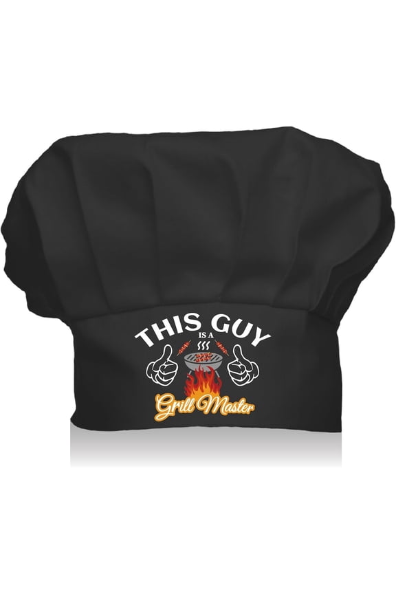 Custom Cotton Chef Hats Black Hat White Pattern Fire 70x100mm