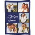 thumbnail image 1 of Custom Couple Blanket Gifts For Boyfriend Girlfriend, Personalized Picture Text Blanket, Custom Photo Blanket For Couples, Gifts For Husband Wife, Valentines, I Love You Gift, 1 of 6
