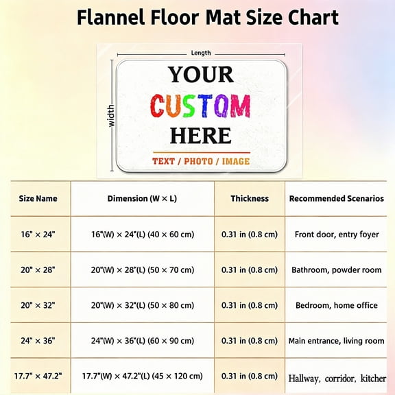 Custom Couple Floor Mat Personalized Photo Text Rug