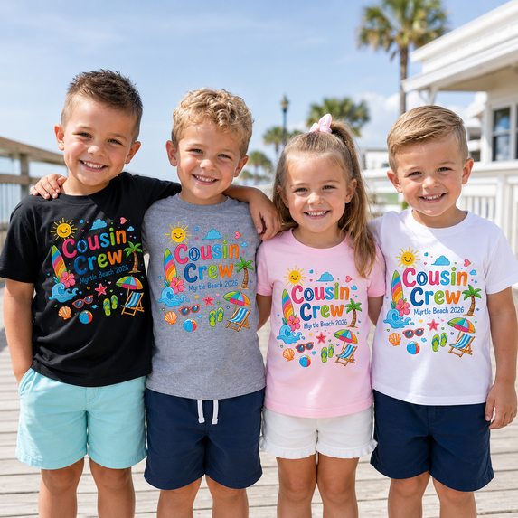 Custom Cousin Crew Shirt, Personalized Beach Vacation Tee, Matching Cousins Trip Shirt, Family Reunion Outfit, Summer Beach Gift