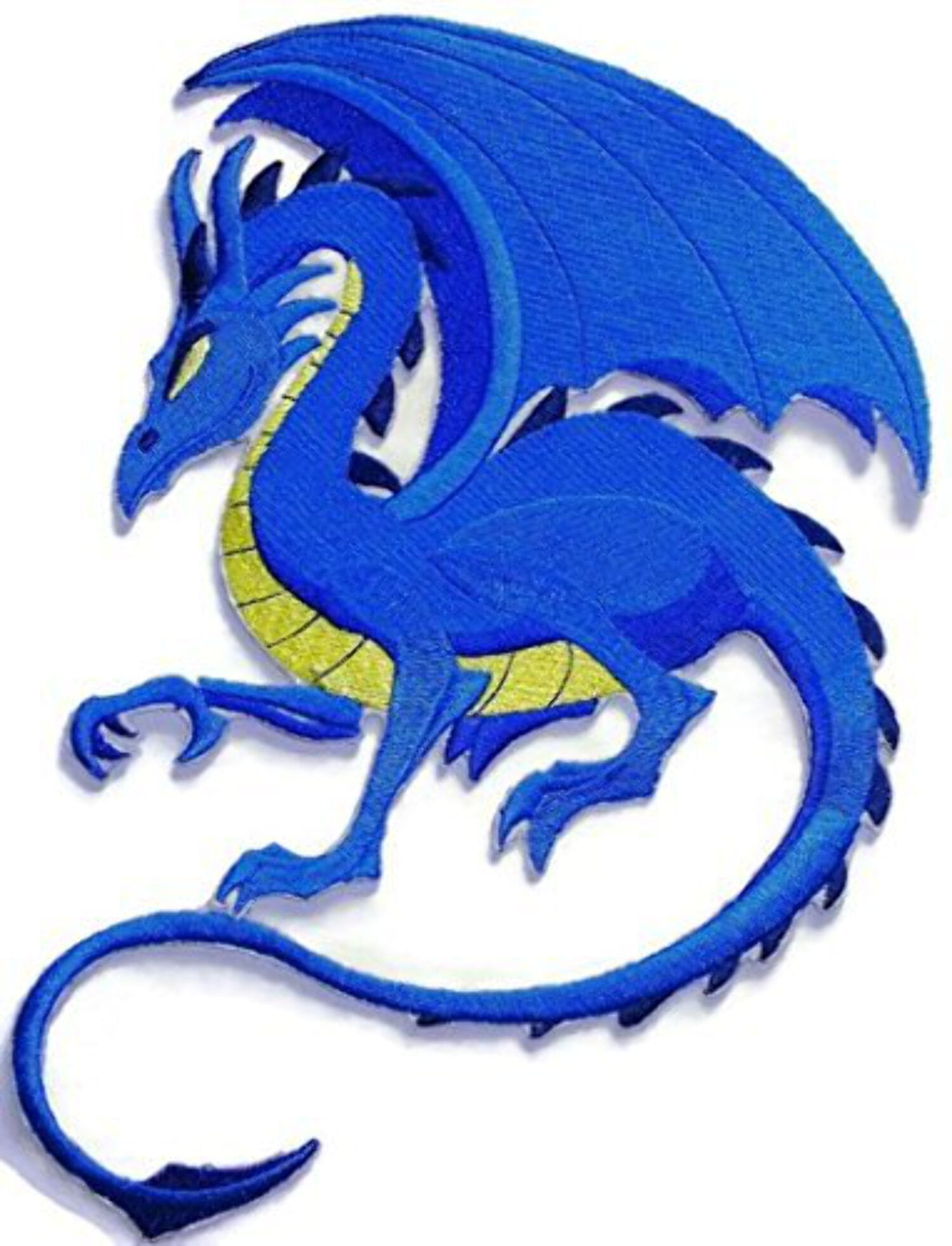 Custom Crouching Dragon Embroidery Iron On/Sew Patch [9"7.8"]