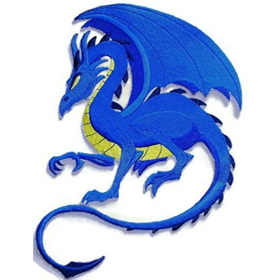 Custom Crouching Dragon Embroidery Iron On/Sew Patch [9"7.8"]