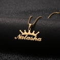thumbnail image 1 of Custom Crown Name Necklace Personalized Choker Custom Name Lobster Clasp Necklace Handmade Nameplate Pendant Necklaces, 1 of 5