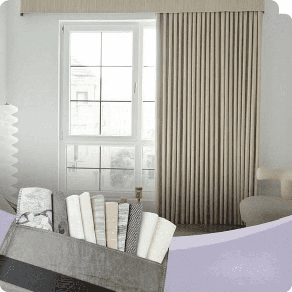 Custom Curtains for Sliding Doors, Room Darkening Drapes with One-Way or Split Draw Option, Premium Fabric Samples Available