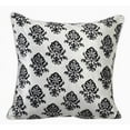 thumbnail image 1 of Custom Cushion Cover, Decorative Pillow Covers, White 20x20 inch (50x50 cm) Black Damask Printed Decorative Pillow Covers, Victorian Style - Classic Black Damask, 1 of 2