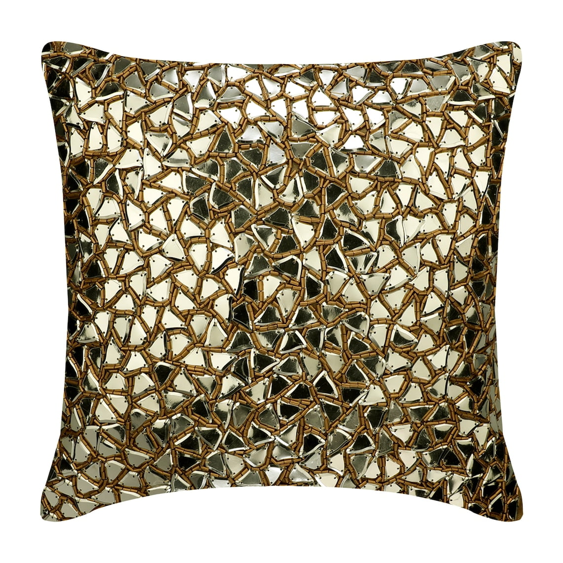 Custom Cushion Cover Gold 14 x14 35x35 cm Throw Pillow Covers Silk Sequins Beaded Throw Pillows For Couch Abstract Pattern Modern Style Shimmering Gold Walmart