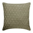 thumbnail image 1 of Custom Cushion Cover, Grey 24"x24" (60x60 cm) Throw Pillows, Linen Zardozi Embriodery Beaded Throw Pillows For Couch, Geometric Pattern Modern Style - Diamonds And Silver, 1 of 3
