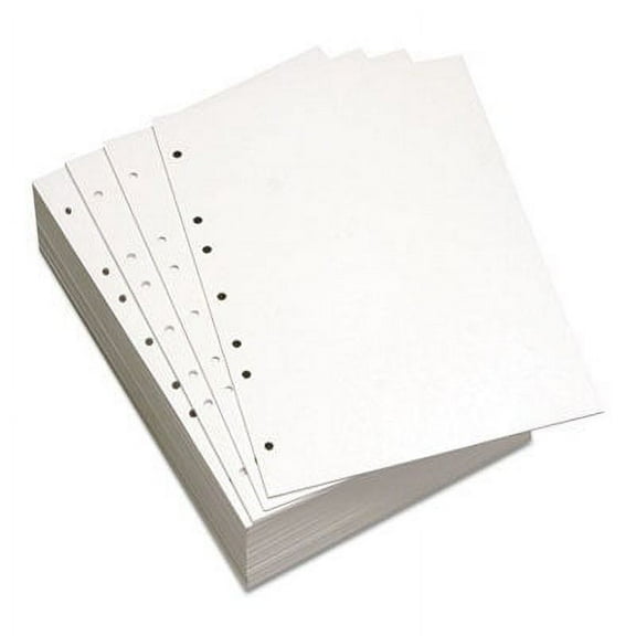 Lettermark Custom Cut Sheets, Letter Size, Prepunched Left, 7-Hole, 20 Lb, 500 Sheets Per Ream, Pack Of 5 Reams