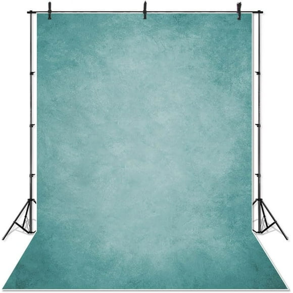 Custom Cyan Photography Backdrops Cyan Texture Abstract Photo Backdrop Vintage Headshot Portrait Background for Photography Studio Props(Cyan, 5x7ft)