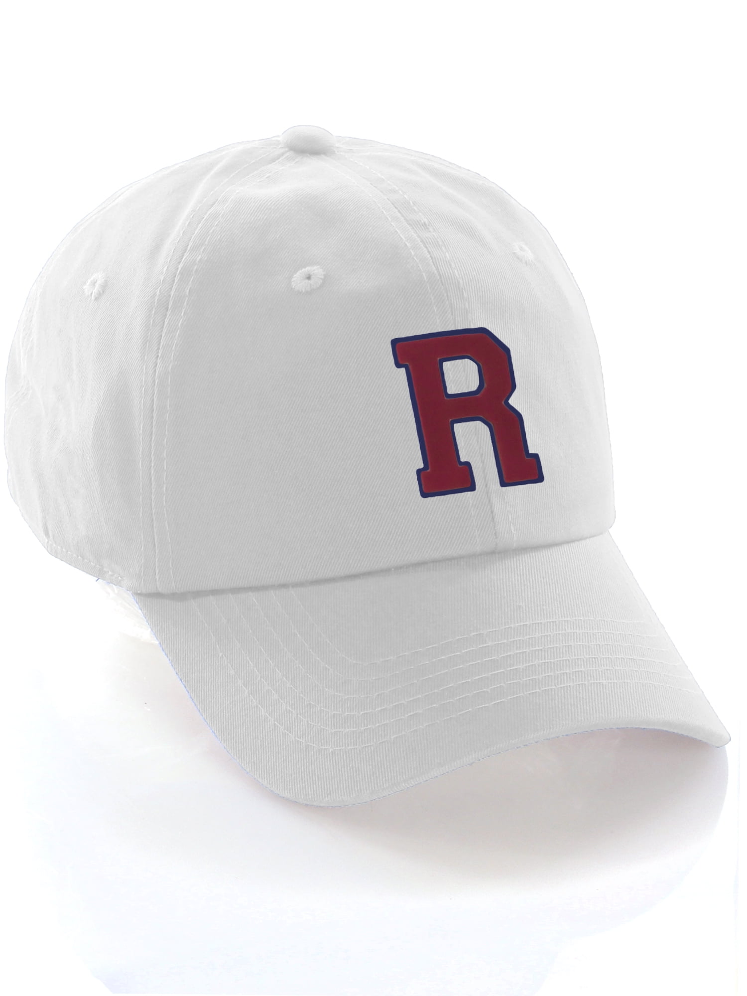 Letter R Hat Custom Dad Hat A to Z Initial Letters Classic Baseball Cap, White Hat ...