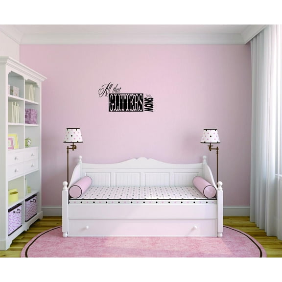 Custom Decals All That Glitters Is Snow Winter Seasonal 10x20 Inches