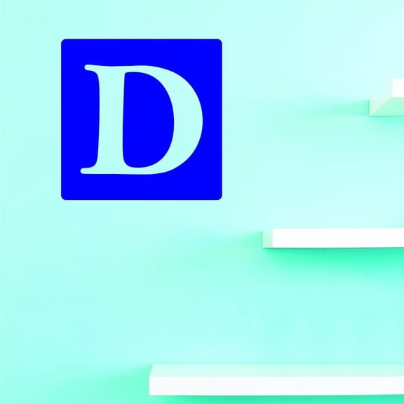 Custom Decals Alphabet Letter D Wall Art Size: 20 X 20 Inches Color: Multi