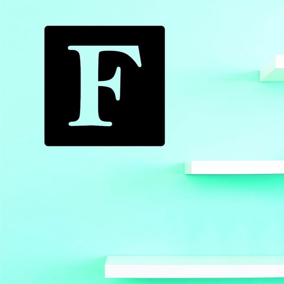 Custom Decals Alphabet Letter F Wall Art Size: 20 X 20 Inches Color: Multi