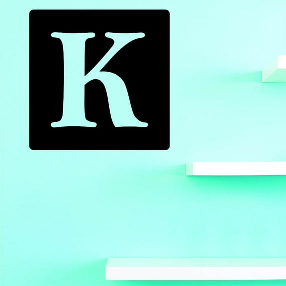 Custom Decals Alphabet Letter K Wall Art Size: 20 X 20 Inches Color: Multi