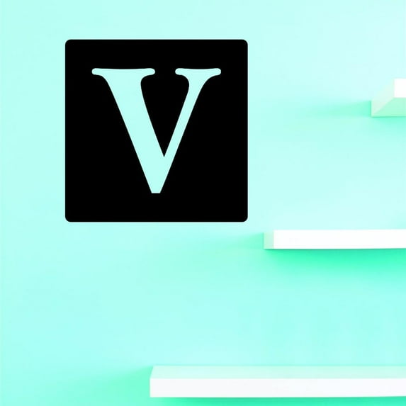 Custom Decals Alphabet Letter V Wall Art Size: 20 X 20 Inches Color: Multi