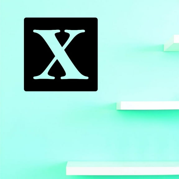 Custom Decals Alphabet Letter X Wall Art Size: 18 X 18 Inches Color: Multi