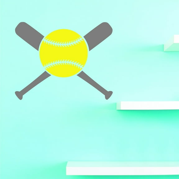 Custom Decals Baseball Softball Bat Design 16x16 Inches