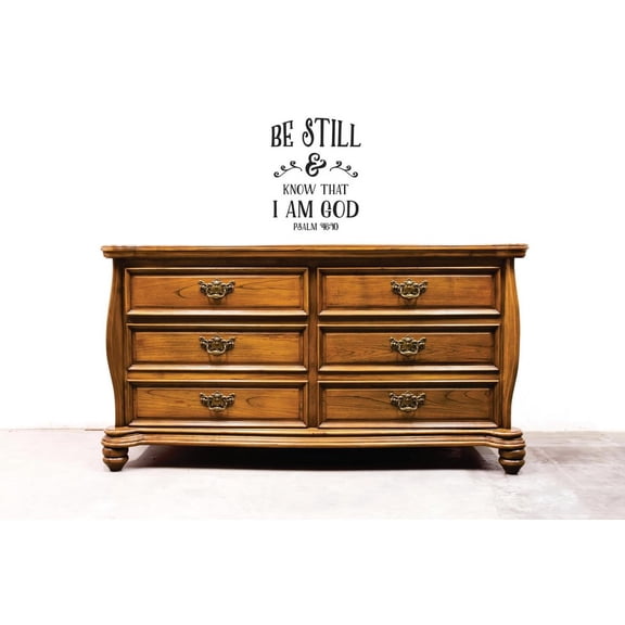 Custom Decals Be Still Know That I Am God Psalm 46:43 Wall Art Size: 16 Inches x 24 Inches Color: Black