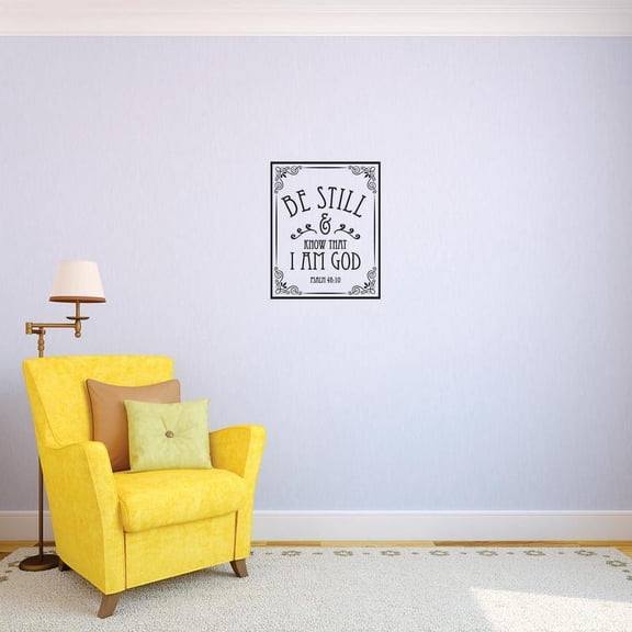 Custom Decals Be Still Know That I Am God Psalm 46:43 Wall Art Size: 20 Inches x 30 Inches Color: Black