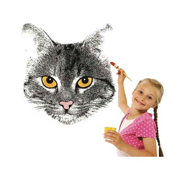 Custom Decals Beautiful Cat Face Eyes Head 20x30 Inches