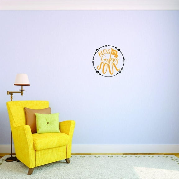Custom Decals Bless My Gypsy Soul Wall Art Size: 12 X 12 Inches Color: Multi