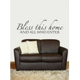 thumbnail image 1 of Custom Decals Bless This Home, And All Who Enter Welcome Sign Inspirational Scripture Bible Quote 11x31", 1 of 1