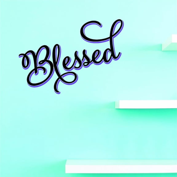 Custom Decals Blessed Wall Art Size: 20 X 20 Inches Color: Multi