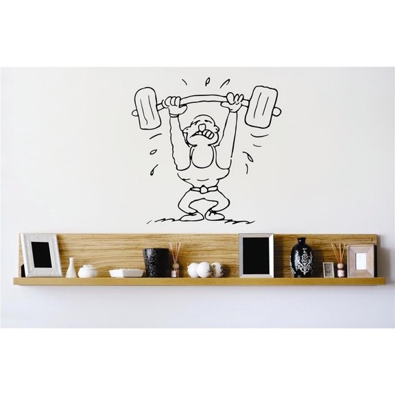 Custom Decals Body Builder Muscle Exercise Gym 20x30 Inches