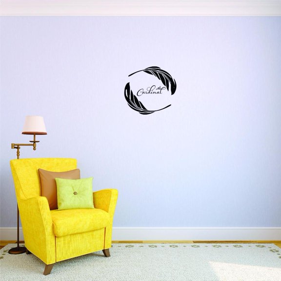 Custom Decals Cardinal Wall Art Size: 12 X 12 Inches Color: Black