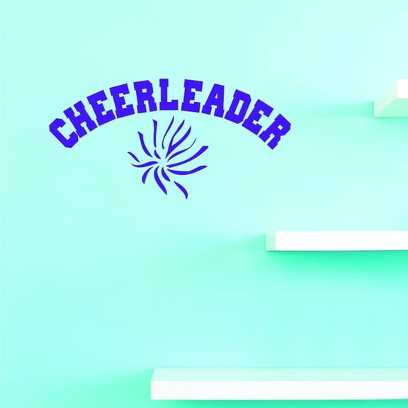 Custom Decals Cheerleader Wall Art Size: 20 X 40 Inches Color: Purple