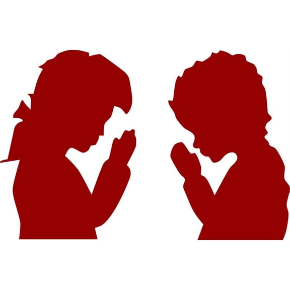 Custom Decals Children Praying -Kids House 10x20 Inches