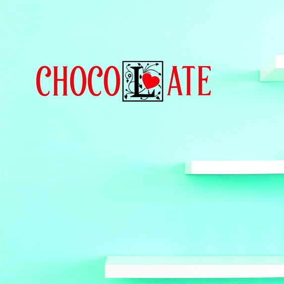 Custom Decals Chocolate Wall Art Size: 16 X 40 Inches Color: Multi