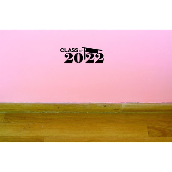 Custom Decals Class Of 2022 Wall Art Size: 10 X 20 Inches Color: Black