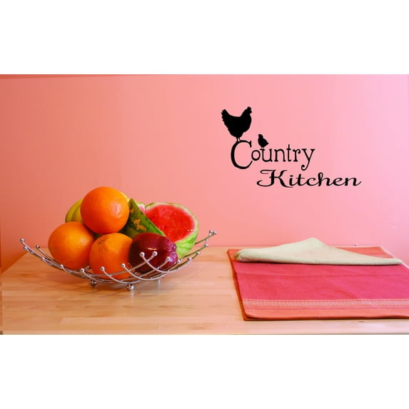 Custom Decals Country Kitchen Sign 10x20 Inches